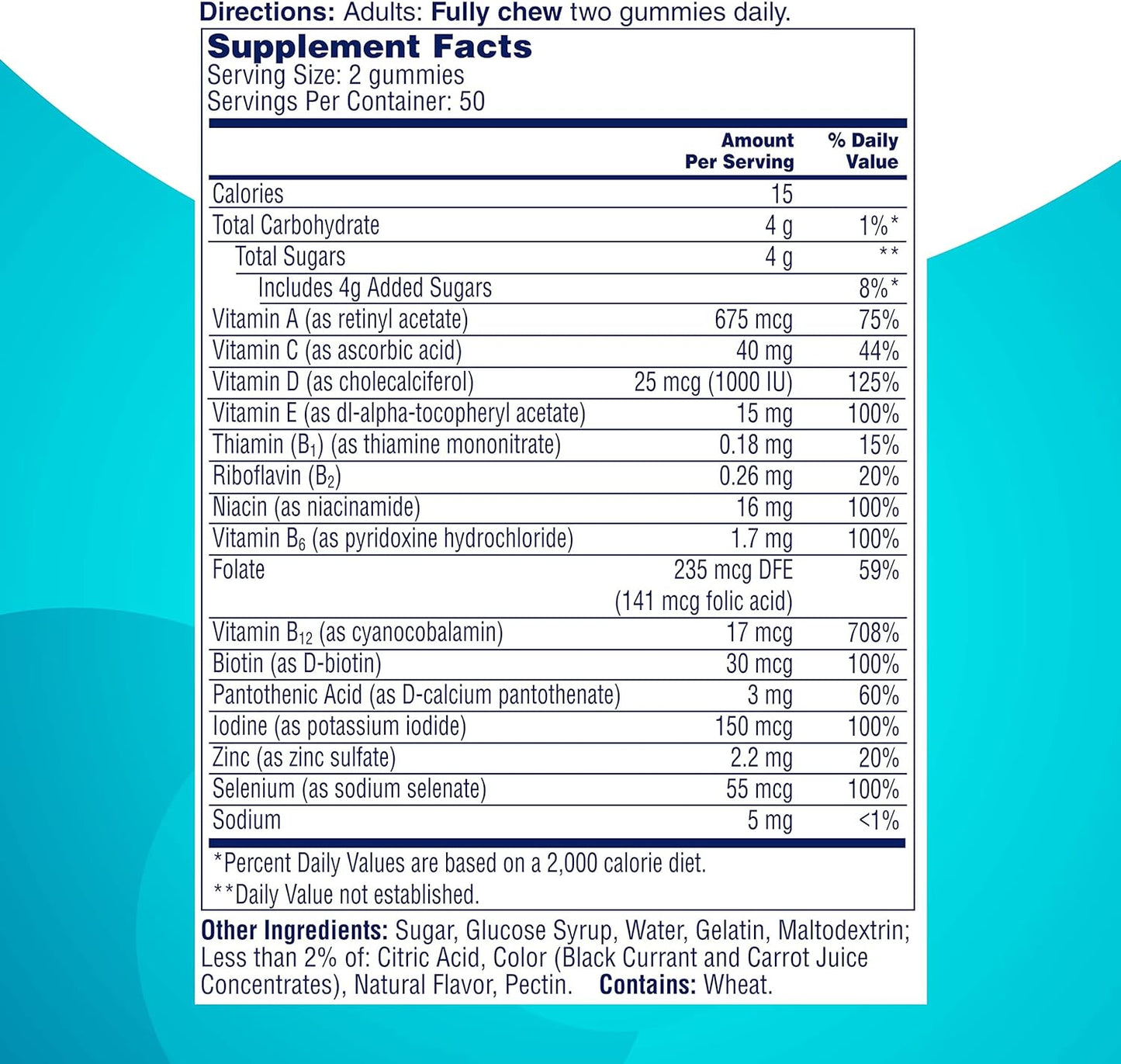 ONE a DAY Multi+ Brain Support Gummies, Multivitamin Gummies for Men & Women with Boost of Brain Support with Super 8 B Vitamin Complex, 100 Count