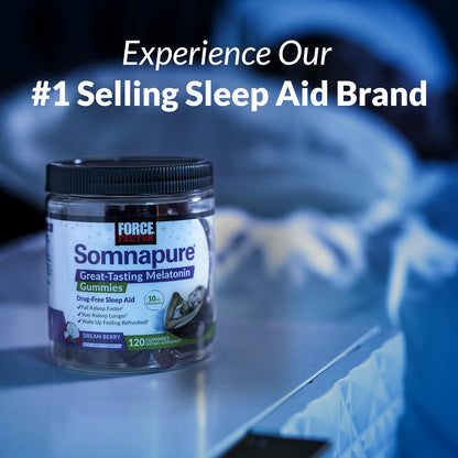 Force Factor Somnapure Drug-Free Sleep Aid for Adults for Occasional Sleeplessness with Melatonin & Valerian, Non-Habit-Forming Sleeping Pills, Fall Asleep Faster, Wake up Refreshed