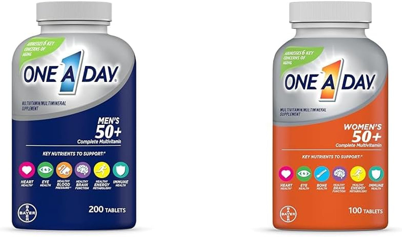 One a Day Men’S 50+ Healthy Advantage Multivitamin, Multivitamin for Men with Vitamins A, C, E, B6, B12, Calcium and Vitamin D, Tablet, 200 Count (Pack of 1)