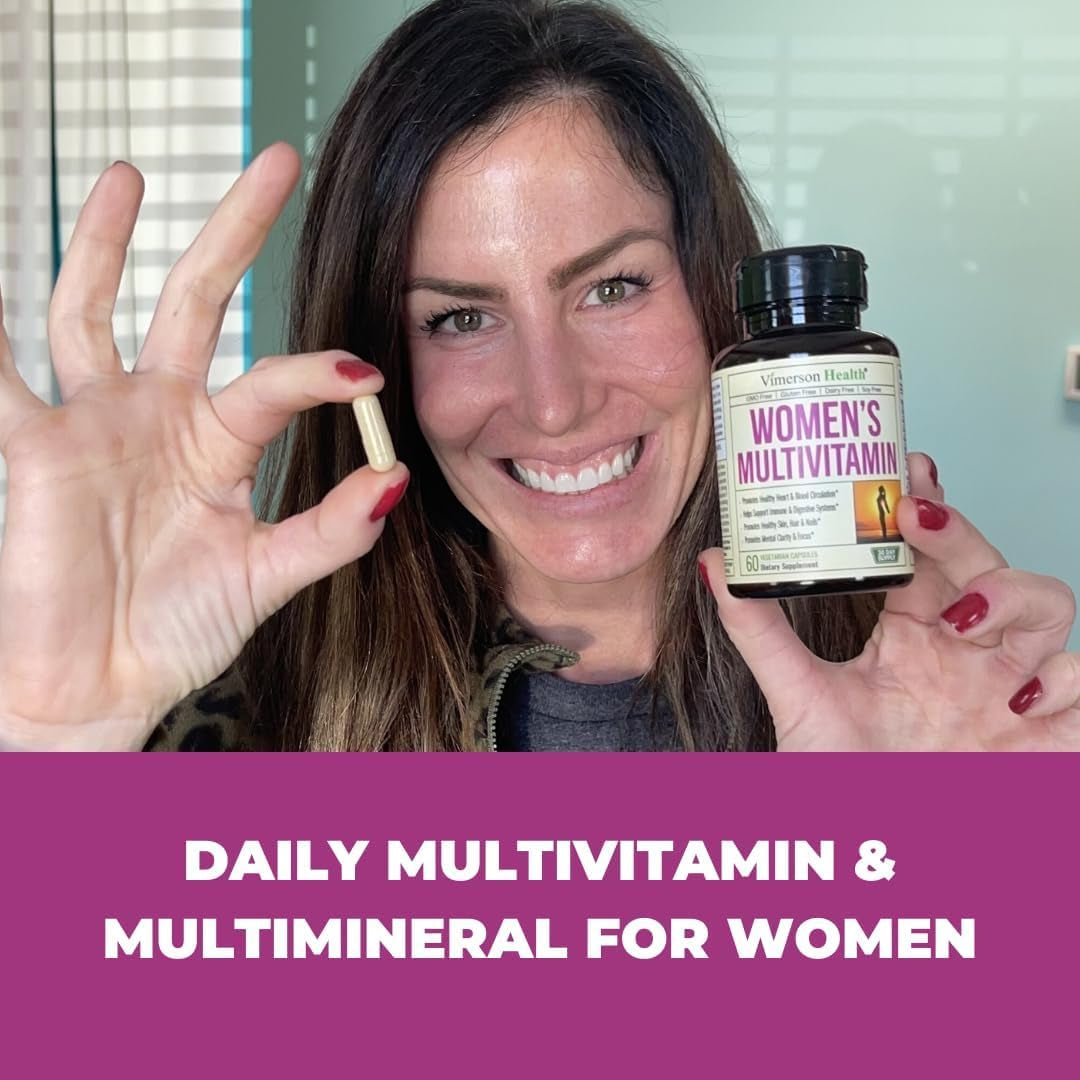 Multivitamin for Women - Womens Multivitamin & Multimineral Supplement for Energy, Mood, Hair, Skin & Nails - Womens Daily Multivitamins A, B, C, D, E, Zinc, Calcium & More. Women'S Vitamins Capsules