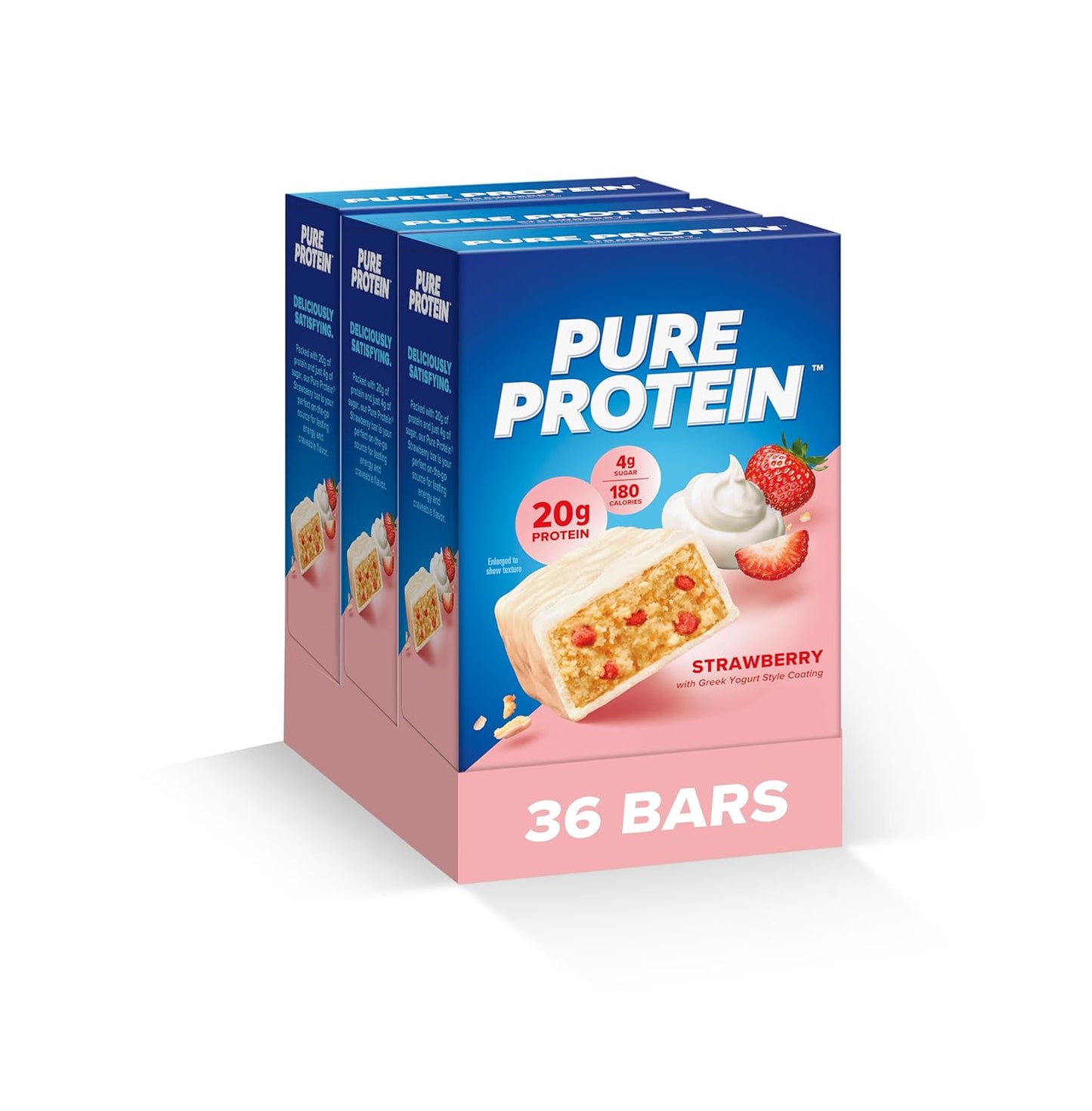 Pure Protein Bars, High Protein, Nutritious Snacks to Support Energy, Low Sugar, Gluten Free, Chocolate Peanut Caramel, 1.76Oz, 12 Count (Pack of 1) (Packaging May Vary)