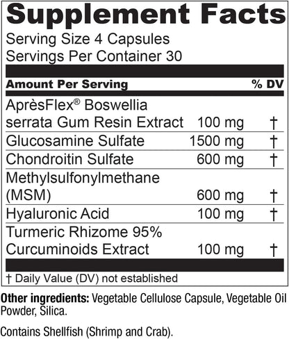 Live Conscious Glucosamine Chondroitin with MSM, Hyaluronic Acid, and More - Movewell Joint Health Supplement