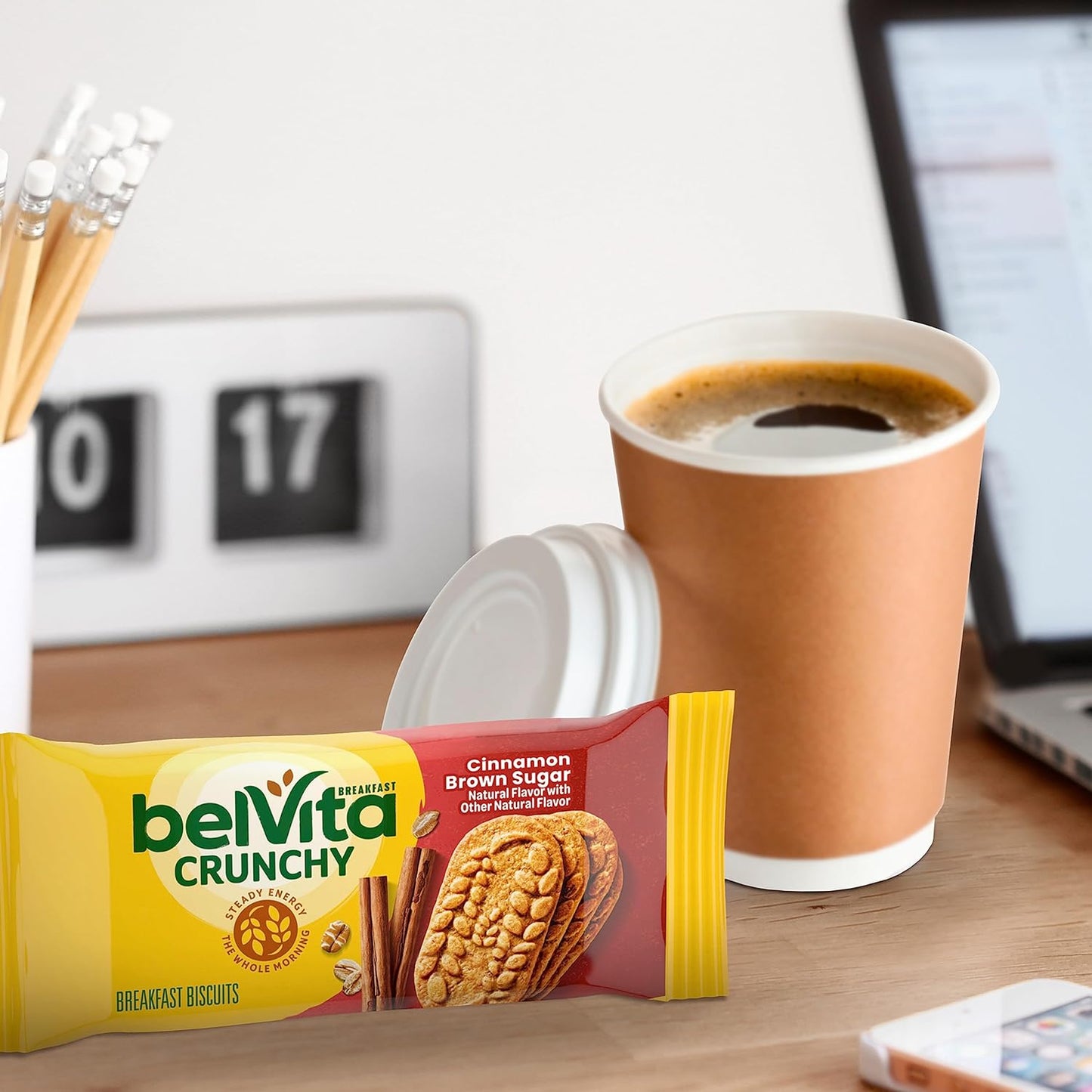 Belvita Cinnamon Brown Sugar Breakfast Biscuits, 8 Packs (4 Biscuits per Pack)