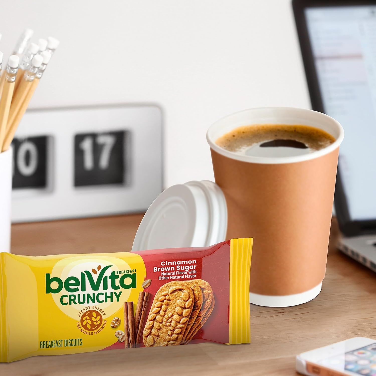 Belvita Cinnamon Brown Sugar Breakfast Biscuits, 8 Packs (4 Biscuits per Pack)