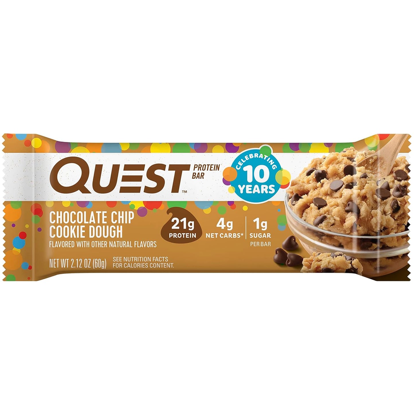 Quest Nutrition Chocolate Peanut Butter Bars, High Protein, Low Carb, Gluten Free, Keto Friendly