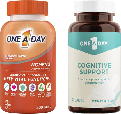 ONE a DAY Womens Complete Daily Multivitamin with Vitamin A, B , C, D, and E, Calcium and Magnesium, Immune Health Support