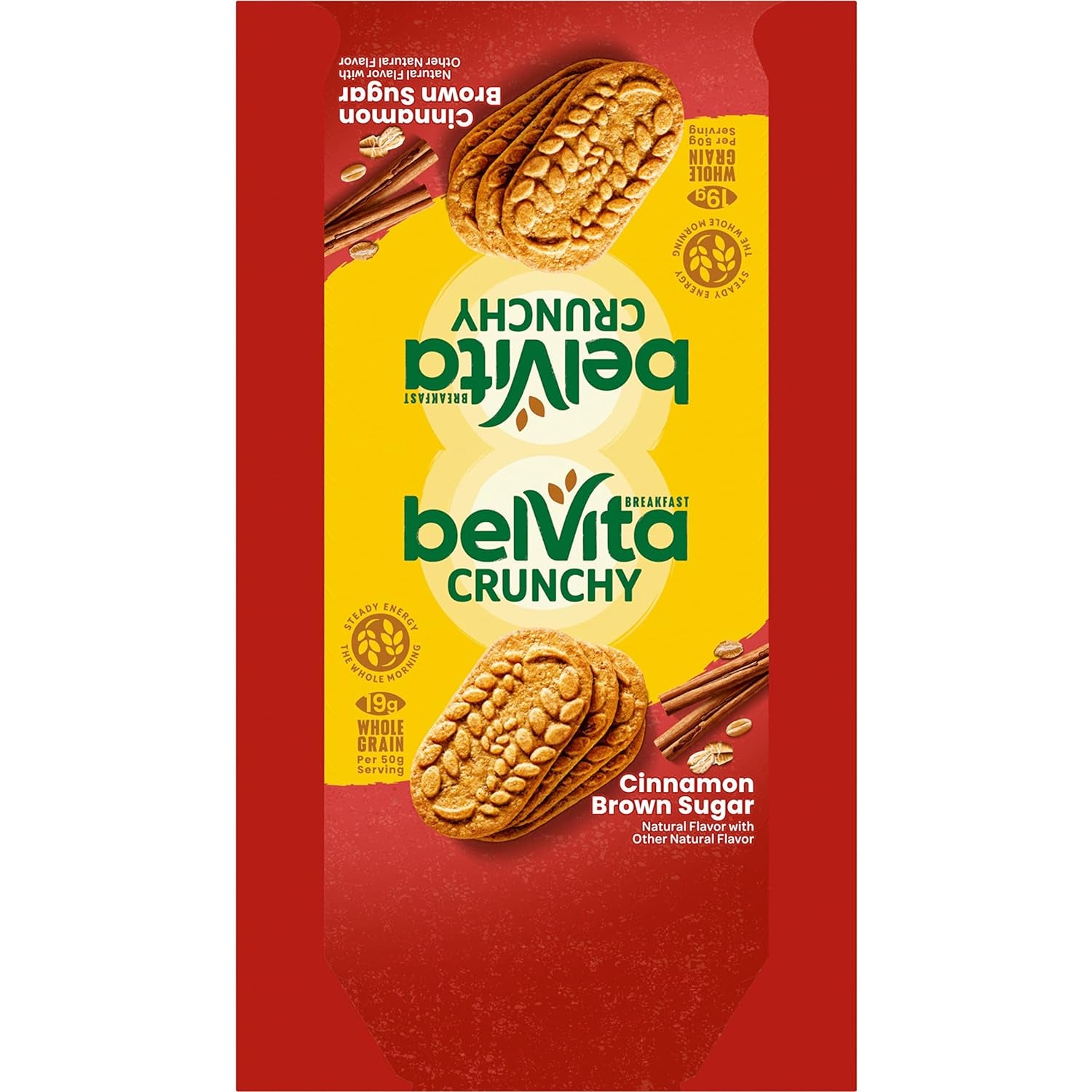 Belvita Cinnamon Brown Sugar Breakfast Biscuits, 8 Packs (4 Biscuits per Pack)