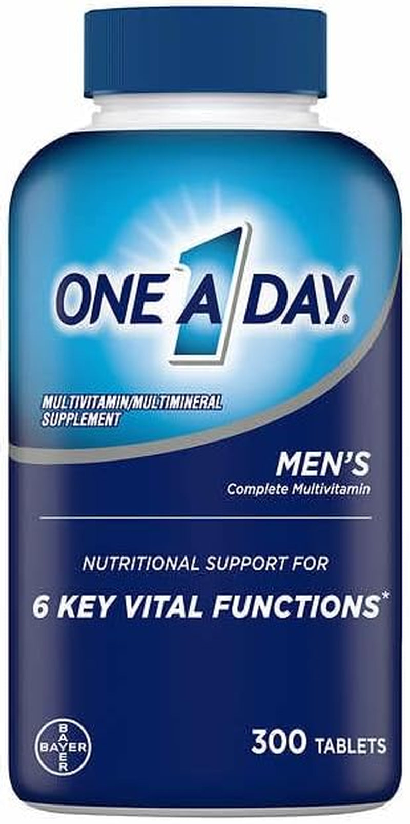 One a Day Men's Multivitamin with Vitamin A, Vitamin C, Vitamin D, Vitamin E and Zinc, B12, Calcium, 300 Tablets (Pack of 1)